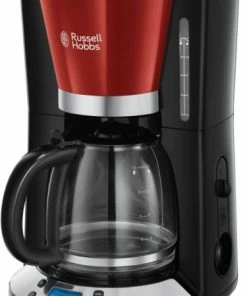 Kaffeemaschinen Russell Hobbs Colours Plus+ Flame Digitale Glas-Kaffeemaschine Rot