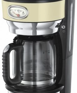 Kaffeemaschinen Russell Hobbs Retro Cream Glass Kaffeemachine Kaffeeautomat Cream