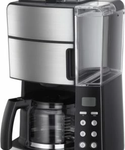Kaffeemaschinen Russell Hobbs Grind&Brew Digitale Glas-Kaffeemaschine Mit Intergrierter Kaffeemühle Edelstahl/schwarz