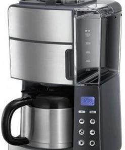 Kaffeemaschinen Russell Hobbs Grind & Brew Digitale Thermo-Kaffeemaschine Mit Intergrierter Kaffeemühle Edelstahl/schwarz