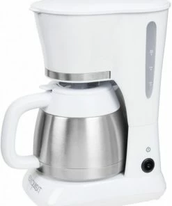 Kaffeemaschinen Exquisit KA 6501 Kaffeeautomat Mit Thermokanne Weiß/edelstahl