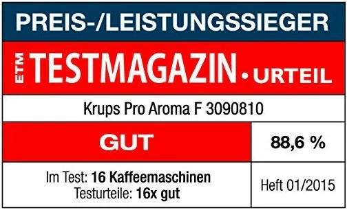 Kaffeemaschinen Krups F 309 08 Kaffeeautomat Schwarz 4 Kaffeemaschinen Krups F 309 08 Kaffeeautomat Schwarz – Bild 2
