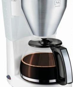Kaffeemaschinen Melitta Easy Top Kaffeeautomat Weiß/edelstahl