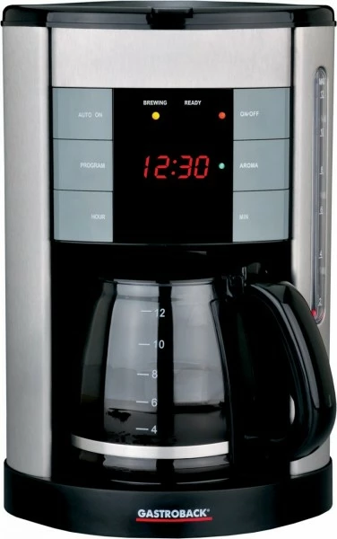 Kaffeemaschinen Gastroback Design Coffee Aroma Plus Kaffeeautomat Mit Timer Edelstahl/schwarz 3 Kaffeemaschinen Gastroback Design Coffee Aroma Plus Kaffeeautomat Mit Timer Edelstahl/schwarz