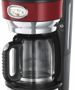 Kaffeemaschinen Russell Hobbs Retro Ribbon Red Glas-Kaffeemaschine Rot/edelstahl