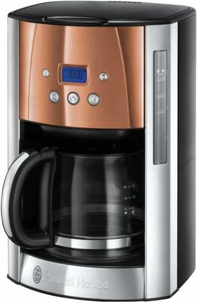 Kaffeemaschinen Russell Hobbs Luna Copper Accents Digitale Glas-Kaffeemaschine Kupfer/cleansteel 3 Kaffeemaschinen Russell Hobbs Luna Copper Accents Digitale Glas-Kaffeemaschine Kupfer/cleansteel