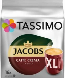 Kaffee TASSIMO Jacobs Caffè Crema Classico XL (16 Stück) Kapsel-System