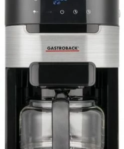 Kaffeemaschinen Gastroback Kaffeemaschine Grind & Brew Pro Mit Intergrierter Kaffeemühle Schwarz/edelstahl