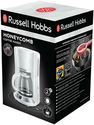 Kaffeemaschinen Russell Hobbs Honeycomb Kaffeemaschine Weiß 7 Kaffeemaschinen Russell Hobbs Honeycomb Kaffeemaschine Weiß – Bild 6