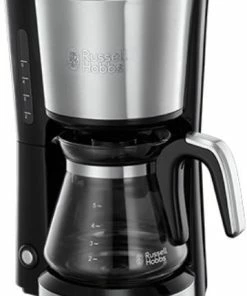 Kaffeemaschinen Russell Hobbs 24210-56 Compact Home Mini-Glas-Kaffeemaschine Edelstahl/schwarz