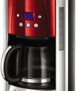 Kaffeemaschinen Russell Hobbs Luna Digitale Glas-Kaffeemaschine Solar Red