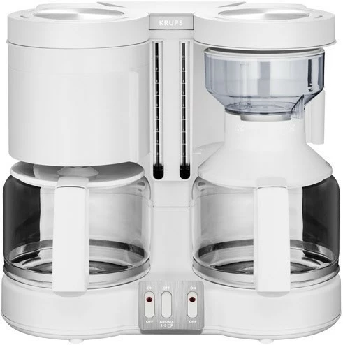Kaffeemaschinen Krups KM 8501 DuothekPlus Kombiautomat Kaffee/Tee Weiß 3 Kaffeemaschinen Krups KM 8501 DuothekPlus Kombiautomat Kaffee/Tee Weiß